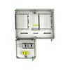 1/3F mérőszekrény 1xM63.80A+1xV32 szabadvezetékes 1-szintes 1 2M PVT 6075 Á-V Fm-SZ Csatári Plast - CSP21.E020