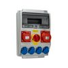 Dugaszoló elosztó 32A/400V 12M 1x16A5P400V 1x32A5P400V 4x2P+E/230V műanyag fali IP44 TRACON - TDB03-12MK