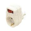 Dugaljadapter DIN(F)->DIN(F) jelzőfényes kapcsolóval fehér 16A 250V TRACON - KACS1