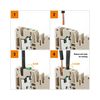 Emeletes sorkapocs TS35 22A 800V narancs 2.5mm2/érvéghüvely rugószorításos S2T 2.5 OR Weidmüller - 2902400000