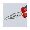 Fél-kerek csőrű (rádió) fogó 61HRC vágóéllel max.d2,5/1,6mm piros-kék 140mm-hossz KNIPEX - 2502140