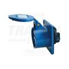 Ipari dugalj beépíthető 2P+E 16A 230V(50+60Hz) kék egyenes IP44 műanyag 6h-pozíció TRACON - TICS-413