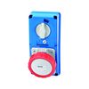 Ipari dugalj ráépíthető 3P+N+E fedéllel +retesz hengeres betét mechanikai reteszelés 16A GEWISS - GW66331N