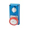 Ipari dugalj ráépíthető 3P+N+E mechanikai reteszelés 32A IP67 380-415V(50+60Hz) piros IB GEWISS - GW66320N
