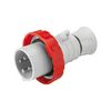 Ipari dugvilla lengő 3P+E 16A 380-415V(50+60Hz) piros IP67 műanyag csavaros IEC309HP GEWISS - GW60030H