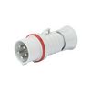 Ipari dugvilla lengő 3P+E 32A 380-415V(50+60Hz) piros IP44 műanyag csavaros IEC309HP GEWISS - GW60019H