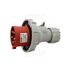 Ipari dugvilla lengő 3P+N+E 32A 400V(50+60Hz) piros IP67 műanyag csavaros 6h-pozíció TRACON - TICS-0252H