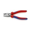 Kombinált fogó 60HRC max.d12/3,4/2,2mm-vágás piros-kék polírozott 180mm KNIPEX - 0302180