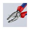 Kombinált fogó 60HRC max.d12/3,4/2,2mm-vágás piros-kék polírozott 180mm KNIPEX - 0302180