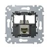Merten adapterfedél RJ45 RJ45 8(8) Cat6 falonkívüli süllyesztett csavaros Cat6 STP Schneider - MTN4576-0021