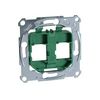 Merten adapterkeret 2xRJ45 adatcsatlakozóhoz műanyag zöld címketartó nélkül Schneider - MTN4566-0004