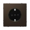 Merten D-Life 162 dugalj földelt gyerekzárral bronz IP20 süllyesztett rugós Schneider - MTN2300-6052