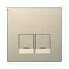 MERTEN Fedlap, 2xRJ45 aljzathoz, System-D, szahara - MTN4572-6033