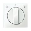 MERTEN Fedlap, forgatógombos ventilátor kapcsolóhoz, System-M, polárfehér - MTN567319