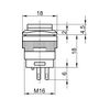 Mini jelzőlámpás nyomógomb, zöld 1×NO, 110V AC/DC MNG-110G TRACON