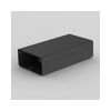 Parapetcsatorna 80mm x 40mm 2000mm x kezeletlen műanyag fekete fedéllel halogénmentes EKD KOPOS - EKD 80X40_FD