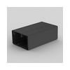 Parapetcsatorna 90mm x 54mm 2000mm x kezeletlen műanyag fekete fedéllel halogénmentes PK KOPOS - PK 90X55 D_FD