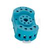 Reléfoglalat RM/RT08-hoz csavaros DIN (kalap)sín 35mm 8-tűs TRACON - RS90.22