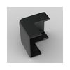 Vezetékcsatorna külső sarok fedél 40X20-hez fekete 20mm x 40mm x 90° fedél műanyag LHD KOPOS - 8636_FB
