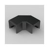 Vezetékcsatorna L-idom-fedél 20x20-hoz fekete fedél 19.2mm x 21.2mm x 90° kezeletlen LHD KOPOS - 8623_FB