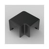 Vezetékcsatorna L-idom-fedél 40X40-hez fekete fedél 40.3mm x 40mm x 90° kezeletlen LHD KOPOS - 8643_FB
