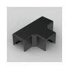 Vezetékcsatorna T-idom fedél 20x20-hoz fekete 21.2mm x 19.2mm x fedél kezeletlen LHD KOPOS - 8624_FB
