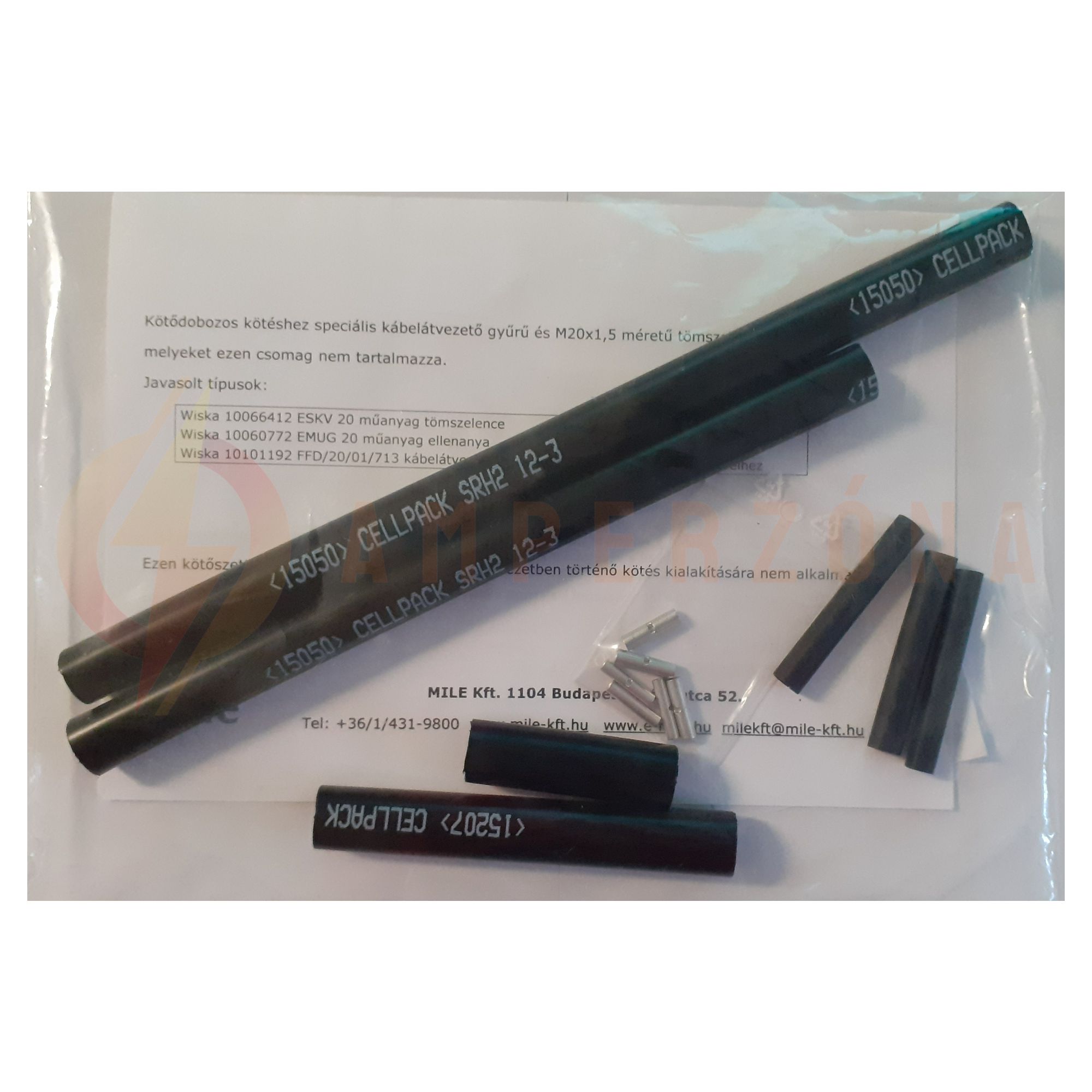 Fűtőkábel csatlakozókészlet cső-/ereszfűtéshez D-TRACE/ELSR/SJXFJ-hez SRH2 12-3+SRUM 6-2 +6xtold - KÖT1