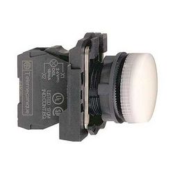 Jelzőlámpa komplett műa. d22 1x LED fehér 24V AC/DC kerek lapos Harmony XB5 Schneider - XB5AVB1