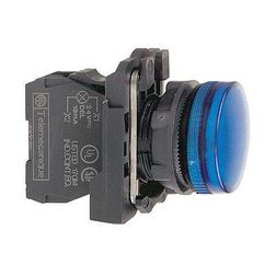 Jelzőlámpa komplett műa. d22 1x LED kék 230-240V AC kerek lapos Harmony XB5 Schneider - XB5AVM6