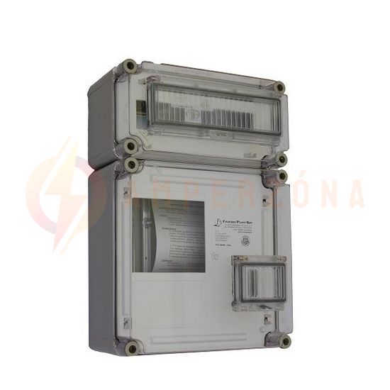 1F mérőszekrény +felül kismegszakítók 1-szintes 1-mérőhely 1 PVT 3030 ÁK 12 - F Csatári Plast - CSP33215002